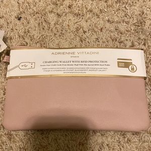 ANDRIENNE VITTADINI. Blush Charging Wallet with Detachable Strap